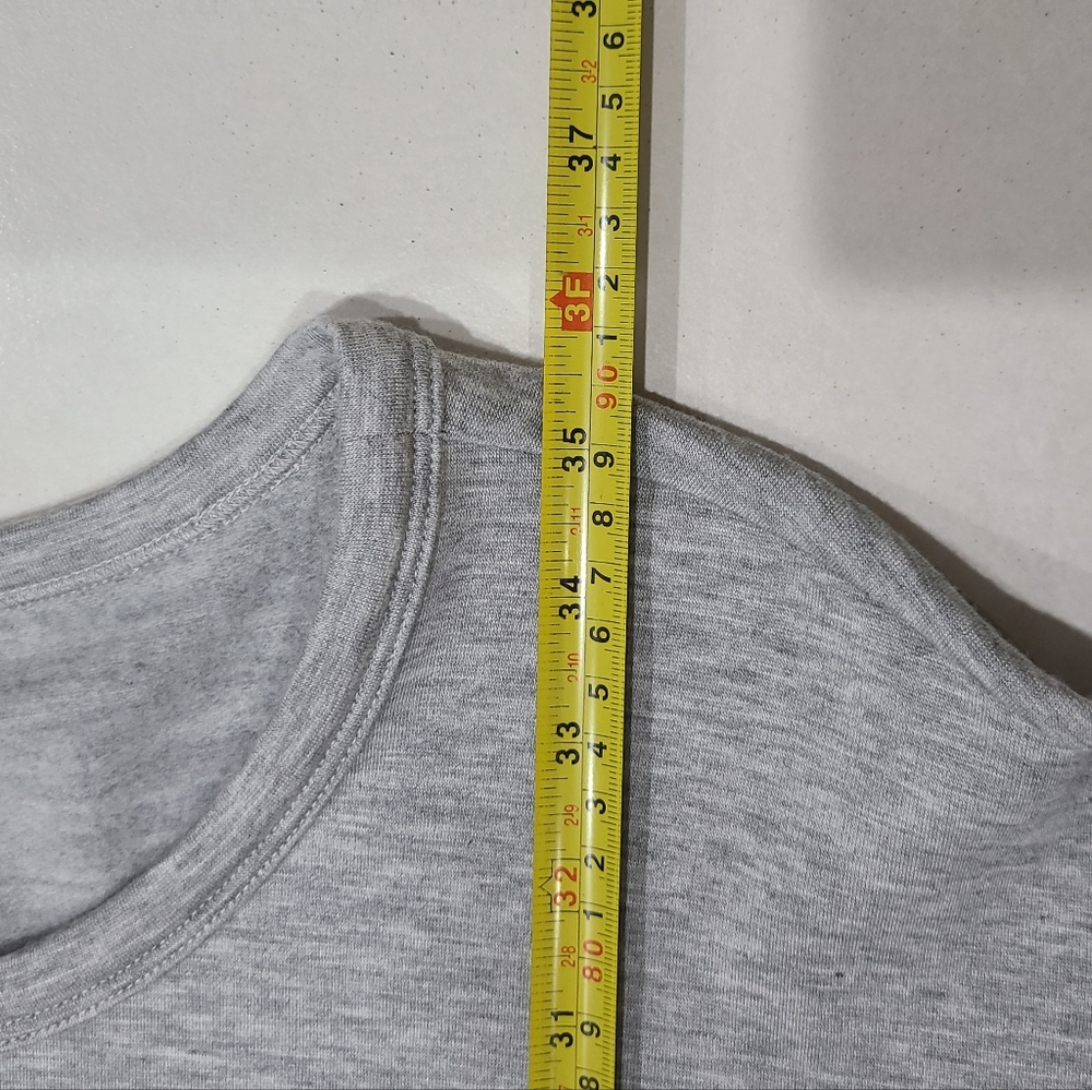 Eileen Fisher Boxy Crewneck Jersey knit Tunic Top Heathered Gray Sz XL - Picture 9 of 10